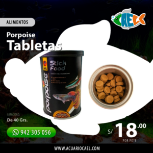 Tabletas ó Stick Food | PORPOISE de 40 Grs.