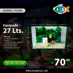 Pecera de 27 Litros (Equipado)